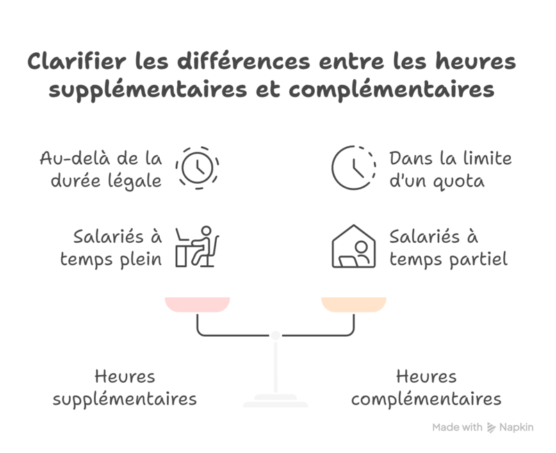 Heures supplémentaires vs Heures complémentaires